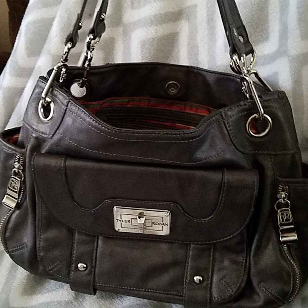 TL TYLER RODAN PEWTER/HEMATITE PURSE